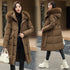 Big Fur Collar Thick Slim Coat Fashion Hooded Cotton Outerwear Long Winter Woman Coat Women's Down Parkas Winter Jacket